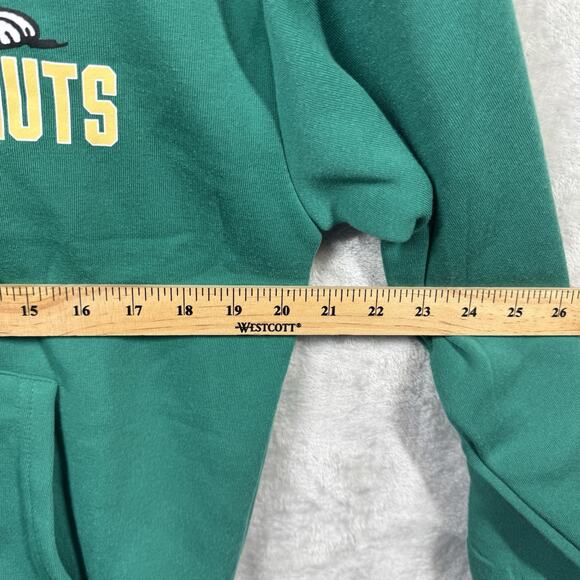 Peanuts Snoopy NEW Sweatshirt Hoodie Jacket Women Large Full Zip Green Football - Picture 7 of 10